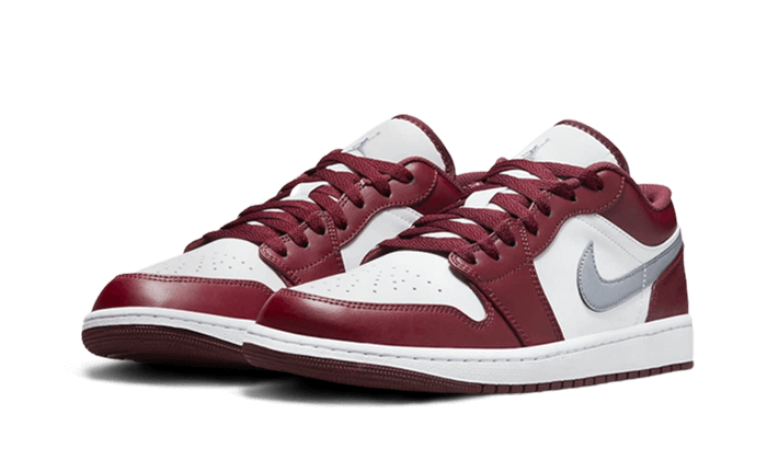 Air Jordan 1 Low Bordeaux, Cherrywood Red/Cement Grey/White (553560-615)