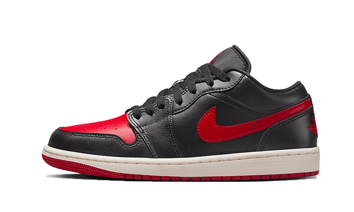 Air Jordan 1 Low Bred Sail, Black/Sail/Gym Red (DC0774-061)