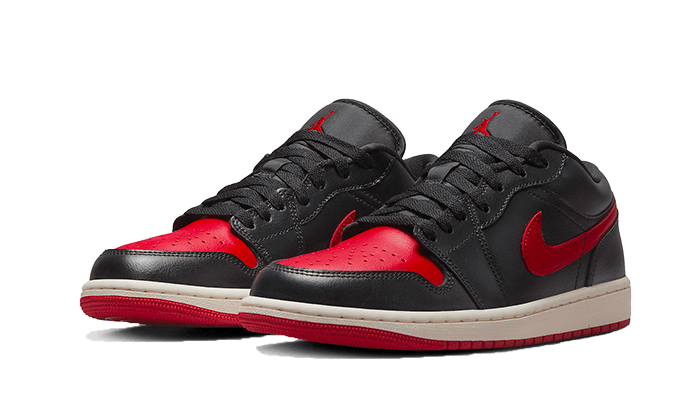 Air Jordan 1 Low Bred Sail, Black/Sail/Gym Red (DC0774-061)