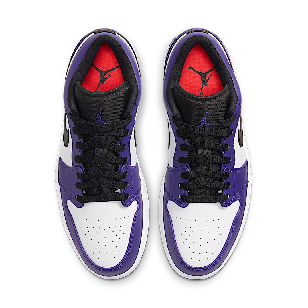 Air Jordan 1 Low Court Purple White, Court Purple/Black-White (553558-500)