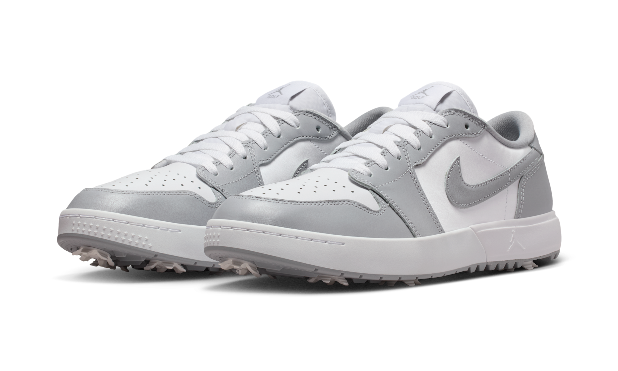 Air Jordan 1 Low Golf Spiked Wolf Grey White
