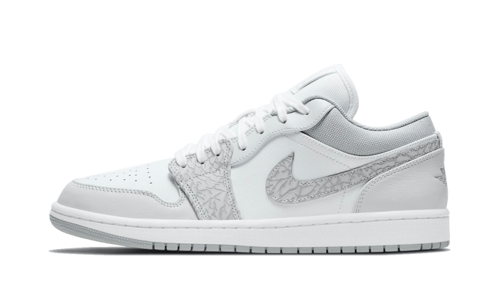 Air Jordan 1 Low PRM Smoke Grey Elephant, White/Neutral Grey-Sail-Smoke Grey (DH4269-100)