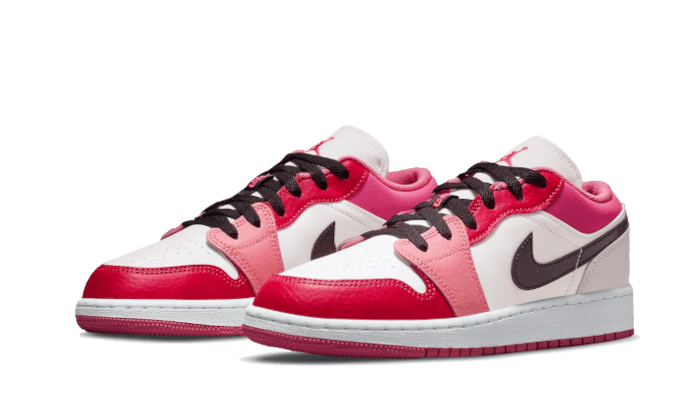 Air Jordan 1 Low Pink Red, Pink/Pink-White-Black (553560-162)