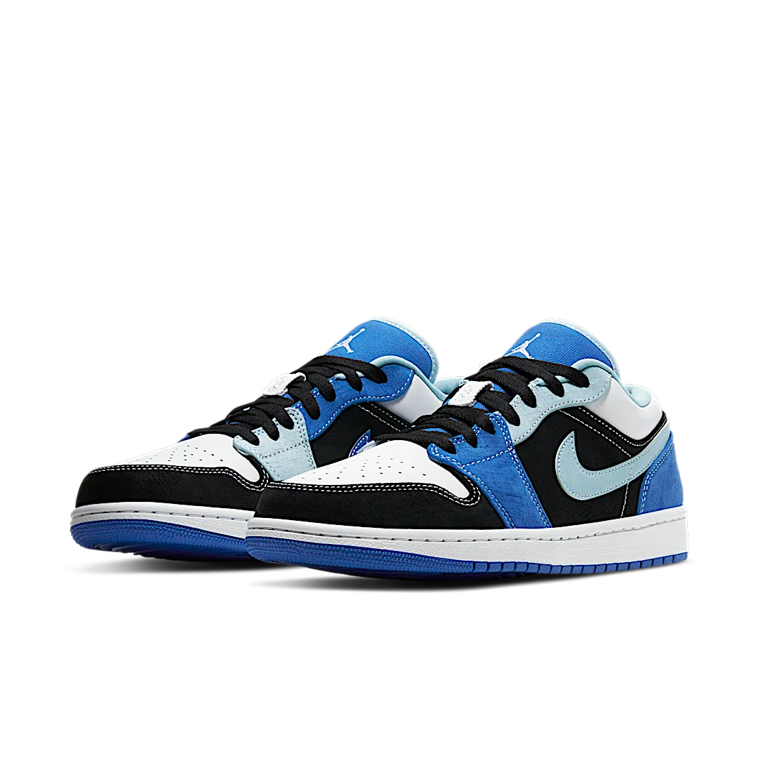 Air Jordan 1 Low Racer Blue White, Racer Blue/Psychic Blue/Black/Multi-Color (DH0206-400)