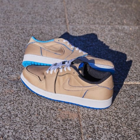 Air Jordan 1 Low SB QS Lance Mountain Desert Ore, Desert Ore/Royal Blue-Dark Powder Blue (CJ7891-200)