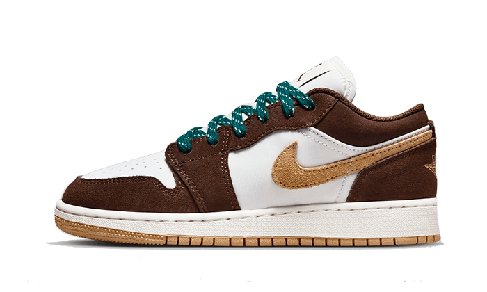 Air Jordan 1 Low SE Cacao Wow, Cacao Wow/Cacao Wow/Twine/Sail/Geode Teal/Luminous Green (FB2216-200)