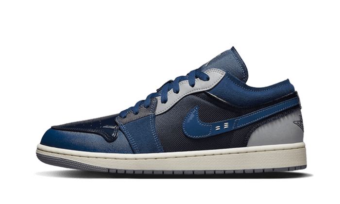 Air Jordan 1 Low SE Craft Obsidian French Blue Ashen Slate White, Obsidian/French Blue/Ashen Slate/White (DR8867-400)