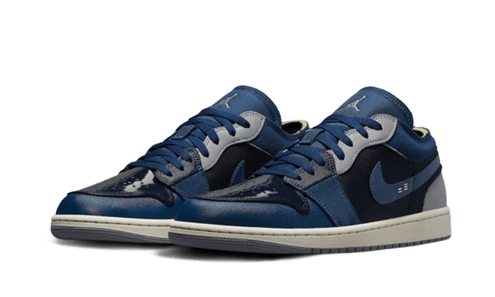 Air Jordan 1 Low SE Craft Obsidian French Blue Ashen Slate White, Obsidian/French Blue/Ashen Slate/White (DR8867-400)