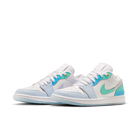 Air Jordan 1 Low SE Emerald Rise, White/White/Football Grey/Emerald Rise (FN8899-131)