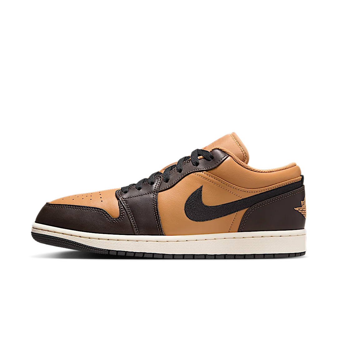 Air Jordan 1 Low SE Flax Baroque Brown, Flax/Baroque Brown/Vintage Coral/Black (HQ3603-201)