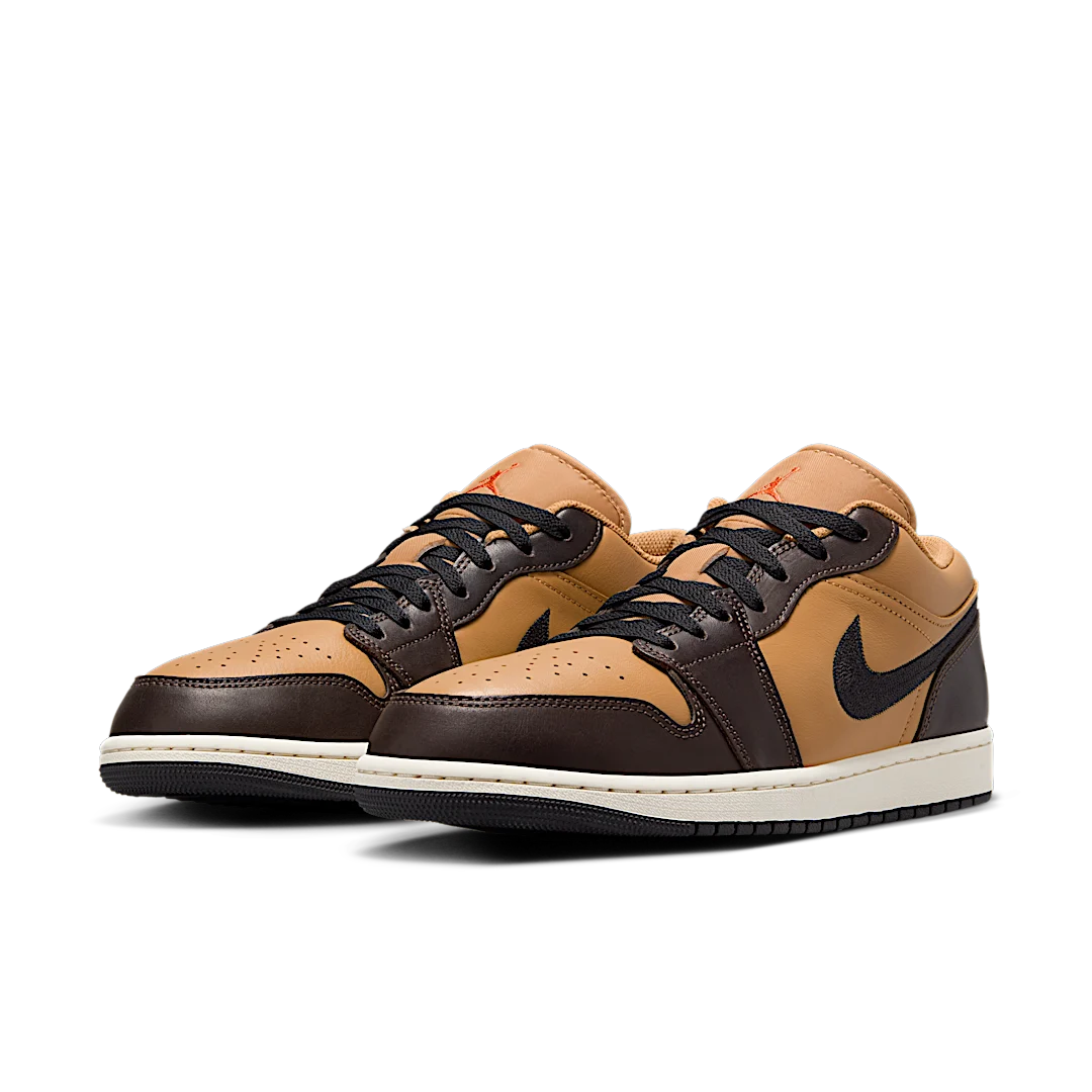 Air Jordan 1 Low SE Flax Baroque Brown, Flax/Baroque Brown/Vintage Coral/Black (HQ3603-201)