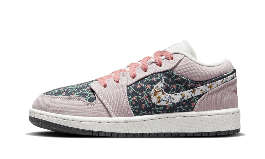 Air Jordan 1 Low SE Floral, Platinum Violet/Anthracite/Red Stardust/Sail (FJ3445-001)