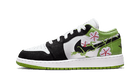 Air Jordan 1 Low SE Floral Vines, White/Black/Altitude Green/Lavender Mist/Vivid Green/Gym Red (DQ8389-100)