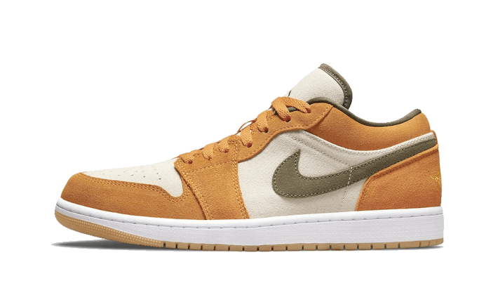 Air Jordan 1 Low SE Light Curry, Orange/Olive-Sail (DH6931-102)