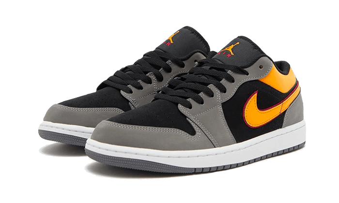 Air Jordan 1 Low SE Light Graphite Vivid Orange, Black/Vivid Orange/Light Graphite/Cardinal Red/White (FN7308-008)