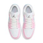 Air Jordan 1 Low SE Paw Print Pink Foam, White/White/Pink Foam/Glacier Blue (HM3706-141)