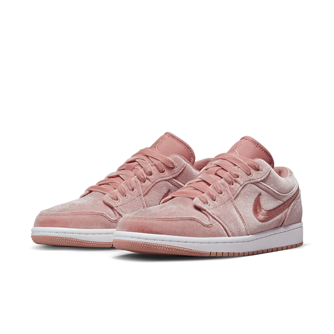 Air Jordan 1 Low SE Pink Velvet, Rust Pink/White/Rust Pink (DQ8396-600)