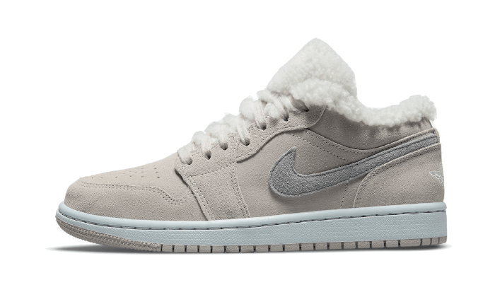 Air Jordan 1 Low SE Sherpa Fleece, College Grey/Particle Grey/Neutral Grey/White (DO0750-002)