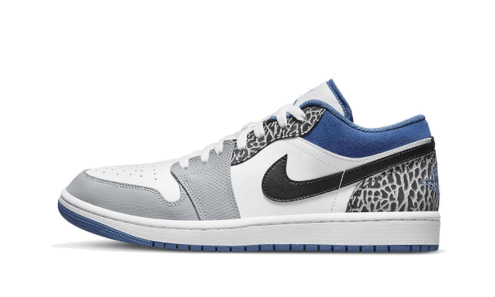 Air Jordan 1 Low SE True Blue, White/Grey-True Blue-Black (DM1199-140 / DQ2514-140)