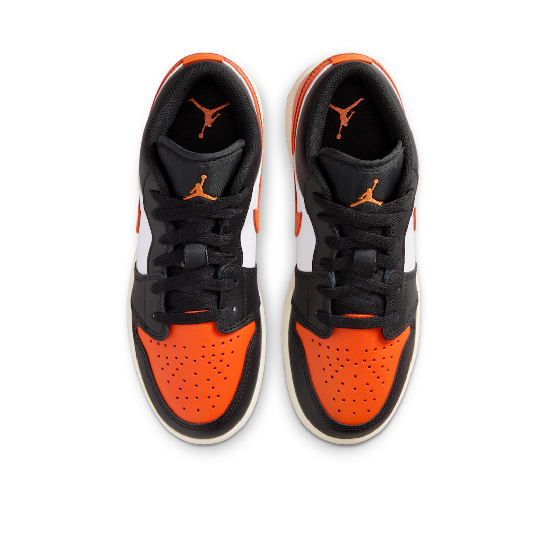 Air Jordan 1 Low Shattered Backboard Alternate, Black/White/Sail/Starfish (553560-081)