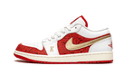 Air Jordan 1 Low Spades, White/Metallic Gold-University Red-Sail (DJ5185-100 / DJ5186-100)