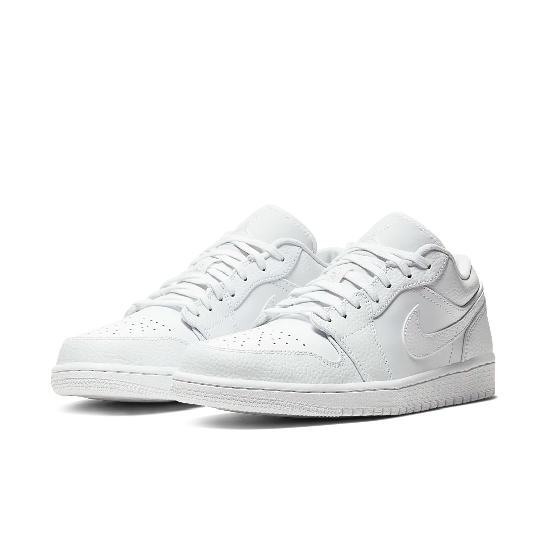 Air Jordan 1 Low Triple White Tumbled Leather, White/White/White (553558-130)