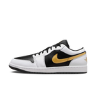 Air Jordan 1 Low White Black Metallic Gold Swoosh, White/Black/Metallic Gold (553558-172)