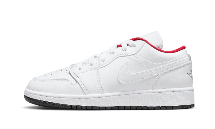 Air Jordan 1 Low White Gym Red Black, White/Gym Red/University Blue/Black (553560-164)