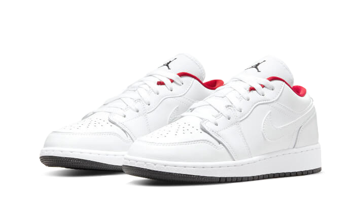 Air Jordan 1 Low White Gym Red Black, White/Gym Red/University Blue/Black (553560-164)