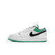 Air Jordan 1 Low White Lucky Green Tumbled Leather