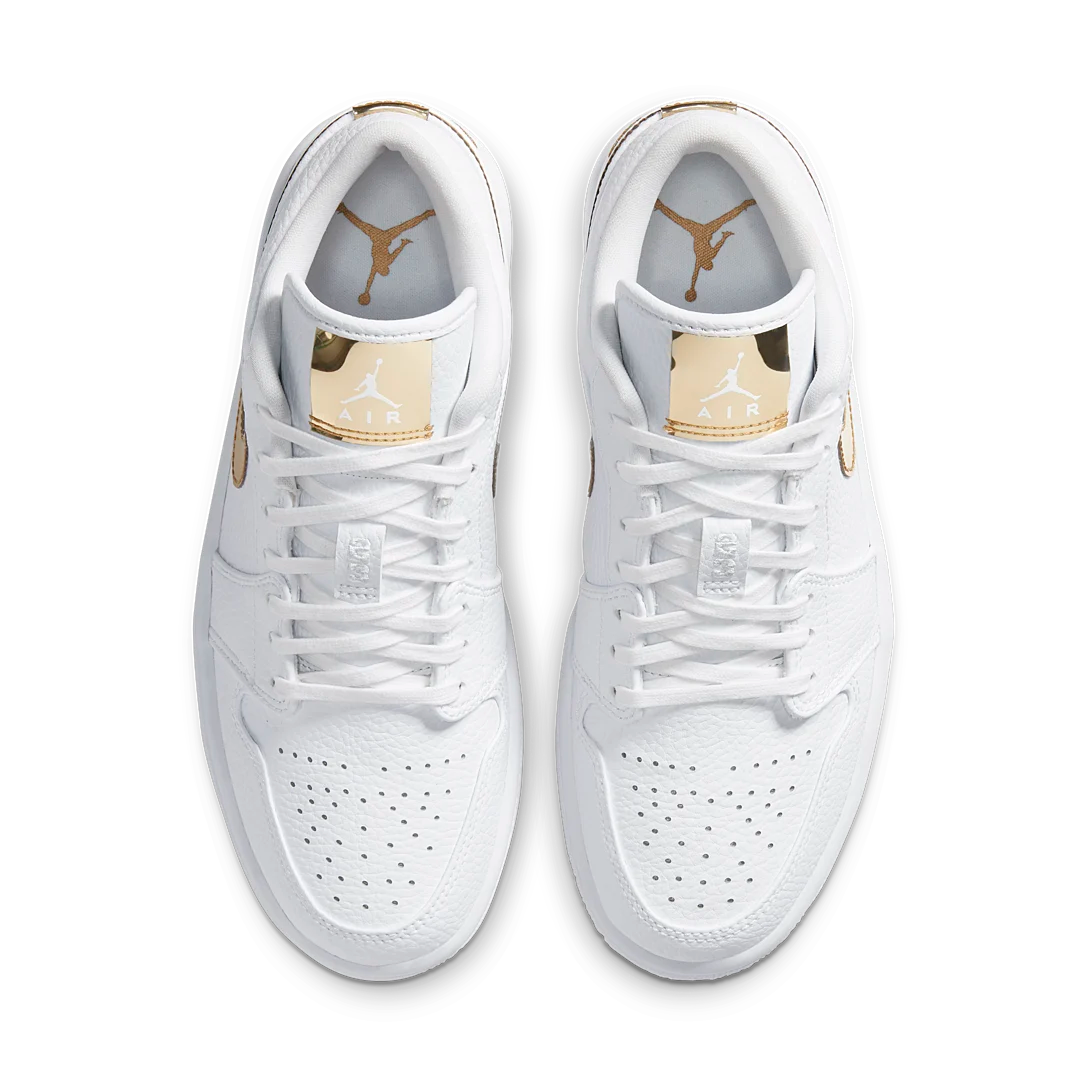 Air Jordan 1 Low White Metallic Gold, White/Metallic Gold-White (CZ4776-100)