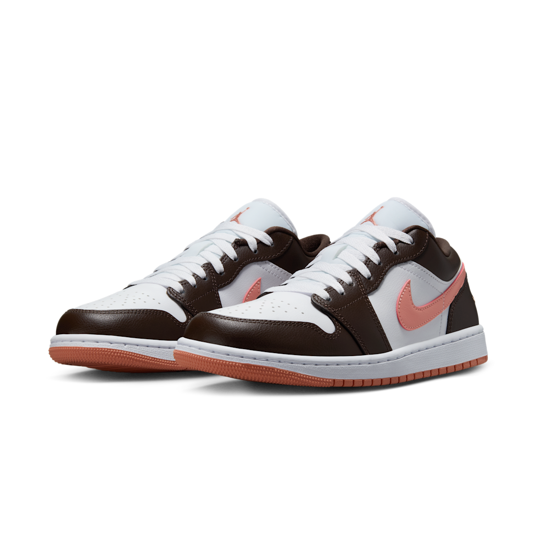 Air Jordan 1 Low White/Baroque Brown/Light Madder Root