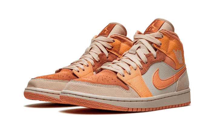 Air Jordan 1 Mid Apricot Orange, Atomic Orange/Apricot Agate-Terra Blush (DH4270-800)