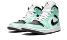 Air Jordan 1 Mid Aqua Blue Tint, Light Dew/Black-Teal Tint-White (BQ6472-300)