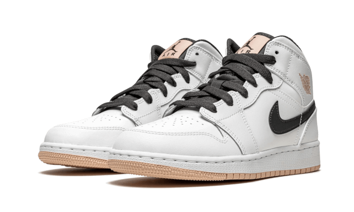 Air Jordan 1 Mid Arctic Orange, White/Anthracite-Arctic Orange (554725-180)