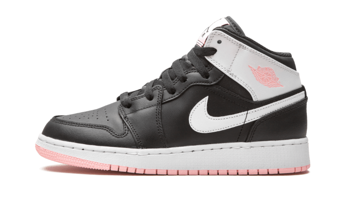 Air Jordan 1 Mid Arctic Pink Black, Black/White-Arctic Punch (555112-061)