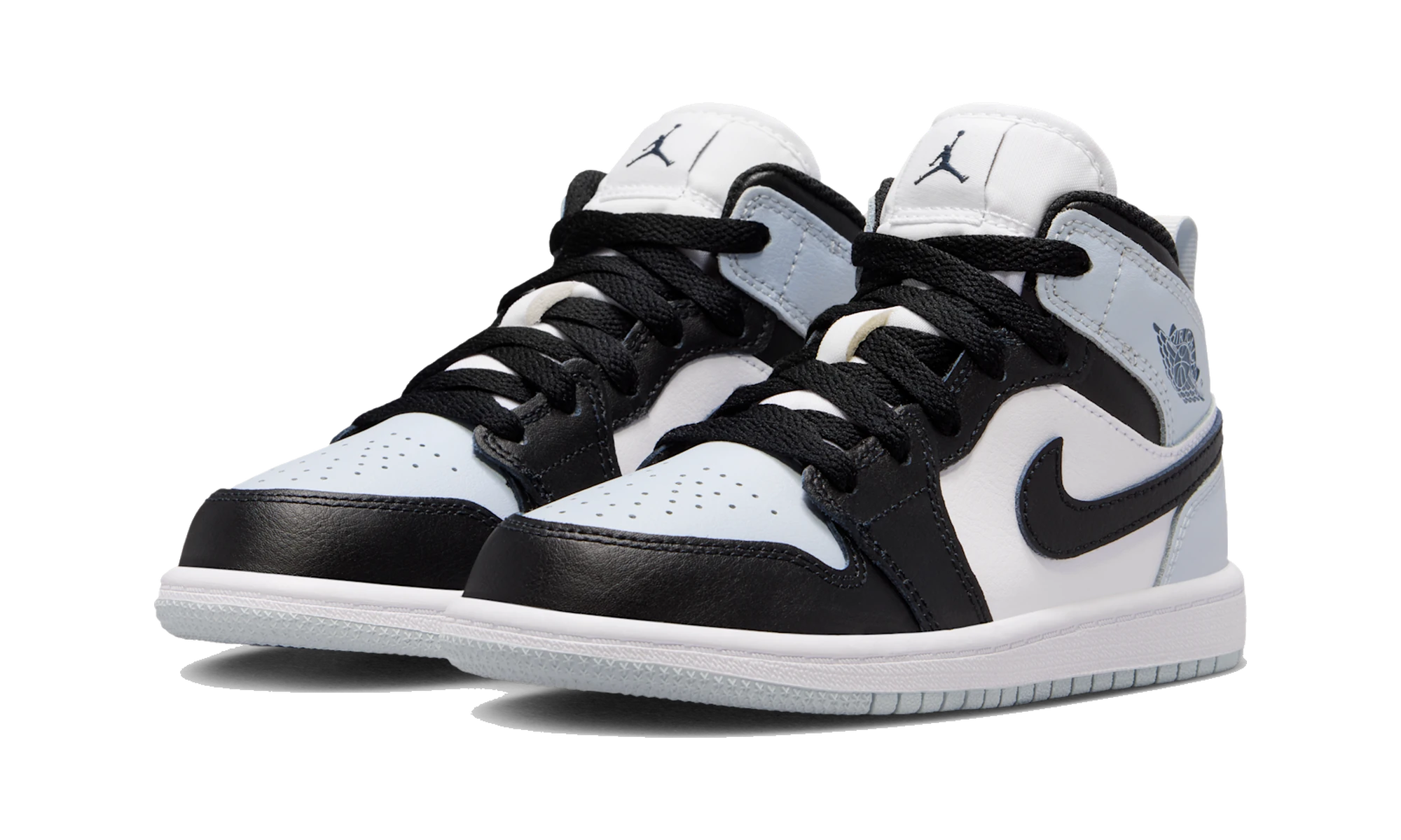 Air Jordan 1 Mid Black Aura Squadron Blue (PS)