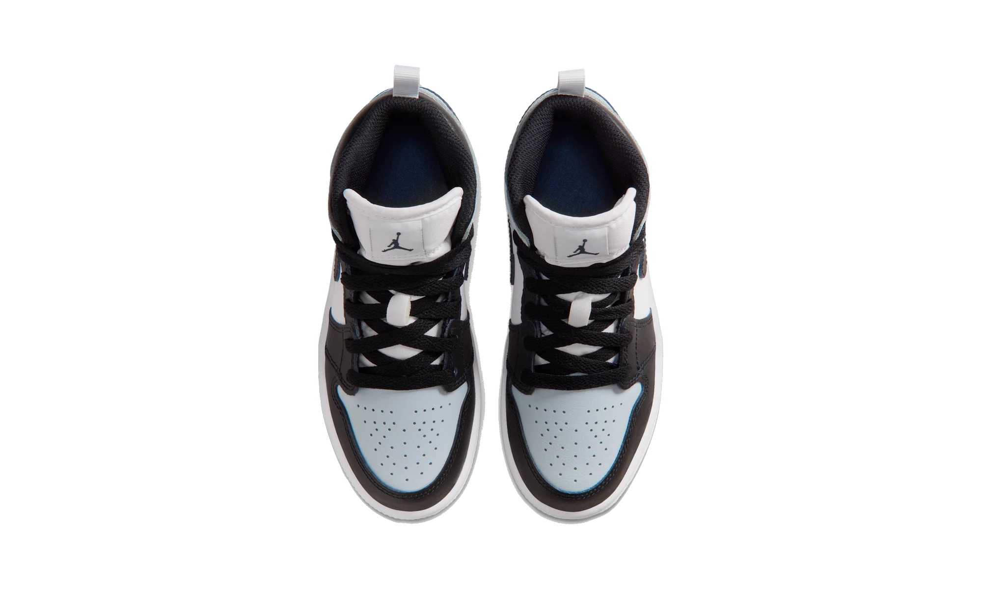 Air Jordan 1 Mid Black Aura Squadron Blue (PS)