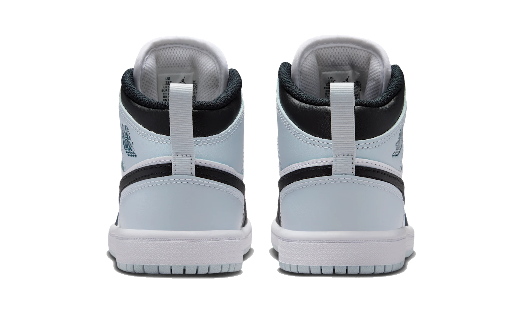 Air Jordan 1 Mid Black Aura Squadron Blue (PS)