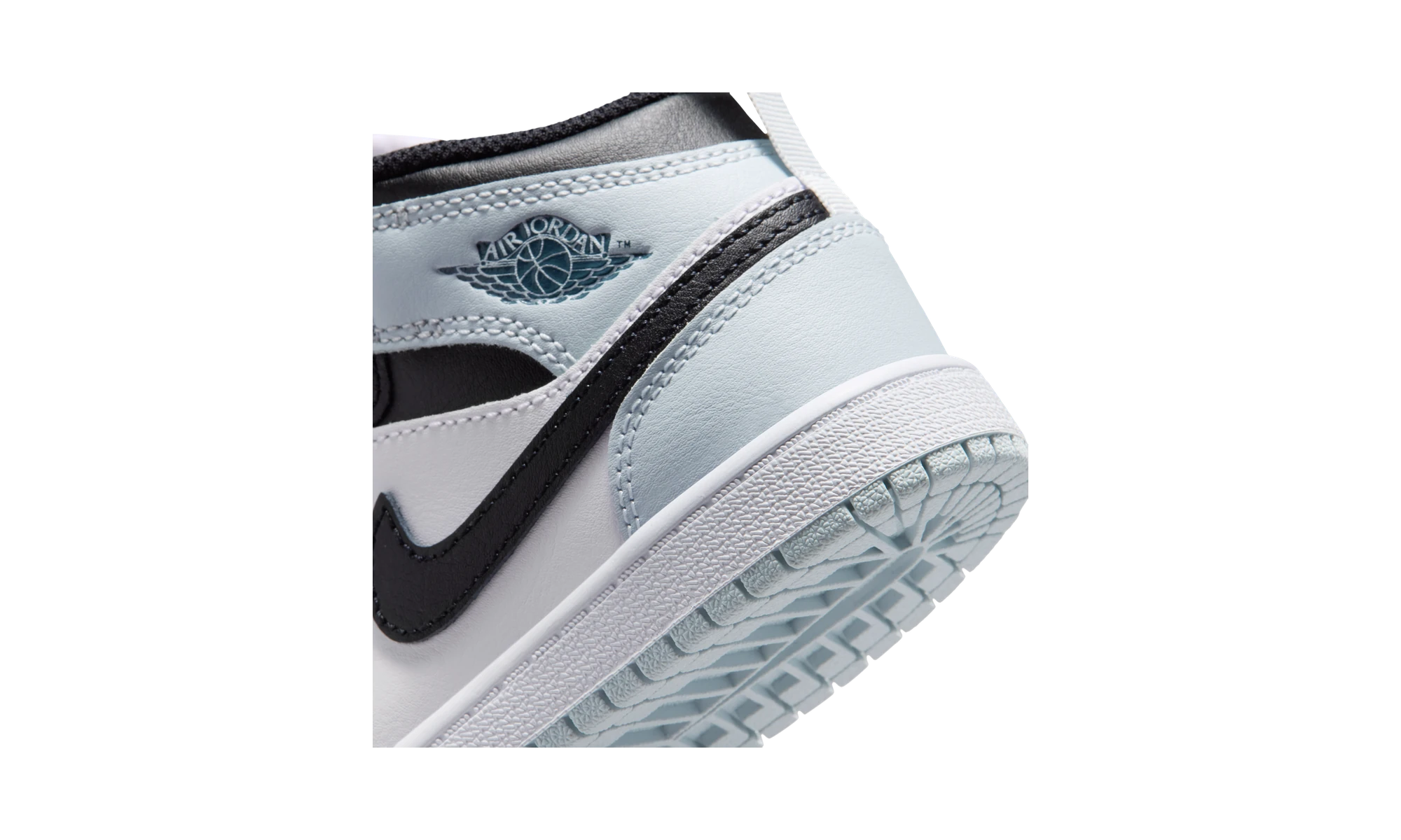 Air Jordan 1 Mid Black Aura Squadron Blue (PS)
