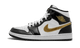Air Jordan 1 Mid Patent Black White Gold