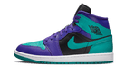 Air Jordan 1 Mid Black Grape, Dark Concord/New Emerald-Black-White (BQ6472-502)