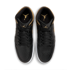 Air Jordan 1 Mid Black Metallic Gold, Black/White/Metallic Gold (DQ8426-071)