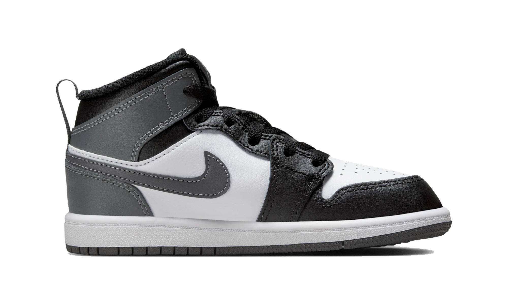 Air Jordan 1 Mid Black White Iron Grey (PS)