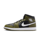 Air Jordan 1 Mid Black White Olive