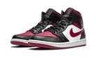 Air Jordan 1 Mid Bred Toe, Black/Noble Red-White (554724-066)