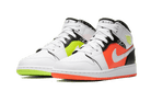 Air Jordan 1 Mid Composition Notebook, Orange/Volt-Black-White (554725-870)