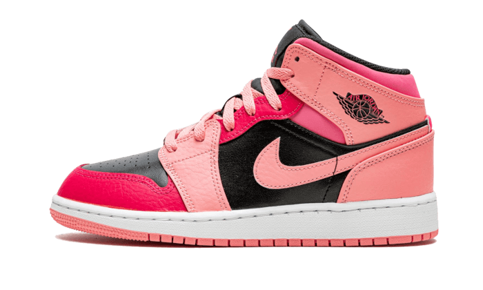 Air Jordan 1 Mid Coral Chalk, Coral Chalk/Rush Pink/Black/Pinksicle (554725-662)