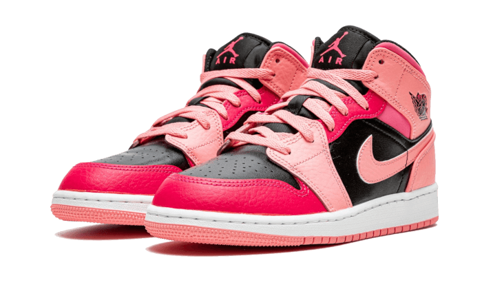 Air Jordan 1 Mid Coral Chalk, Coral Chalk/Rush Pink/Black/Pinksicle (554725-662)