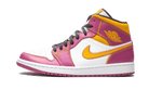 Air Jordan 1 Mid Dia de los Muertos, White/Fuchsia-Orange-Black (DC0350-100 / DC0500-100)